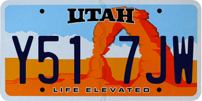 UT license plate Y517JW