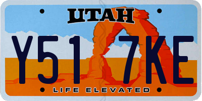 UT license plate Y517KE