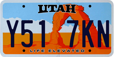 UT license plate Y517KN