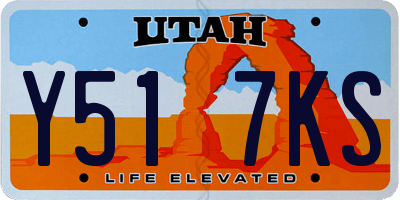 UT license plate Y517KS