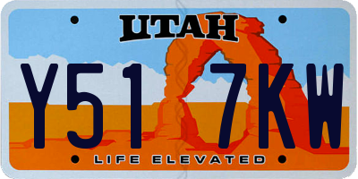 UT license plate Y517KW