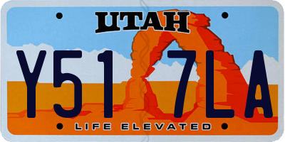 UT license plate Y517LA