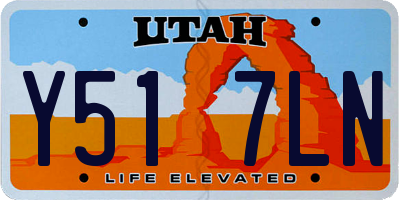UT license plate Y517LN