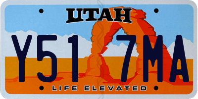 UT license plate Y517MA