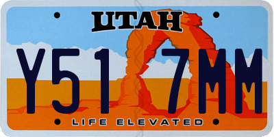 UT license plate Y517MM