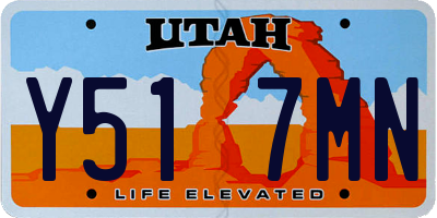 UT license plate Y517MN
