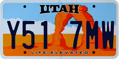 UT license plate Y517MW