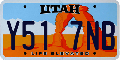 UT license plate Y517NB