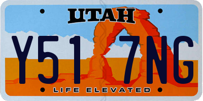 UT license plate Y517NG