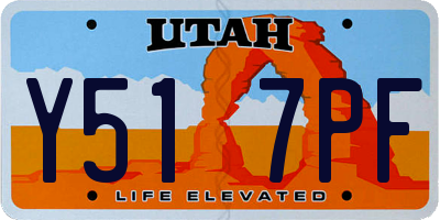 UT license plate Y517PF