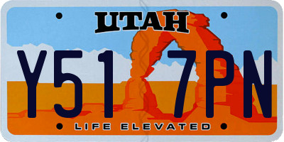 UT license plate Y517PN