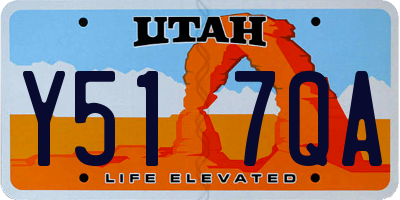 UT license plate Y517QA