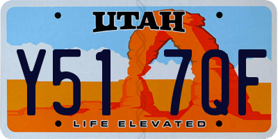 UT license plate Y517QF