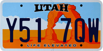 UT license plate Y517QW