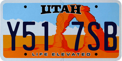 UT license plate Y517SB