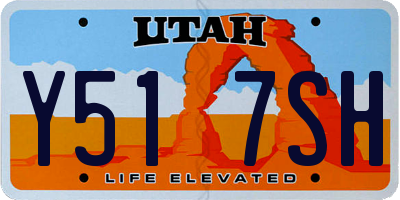 UT license plate Y517SH