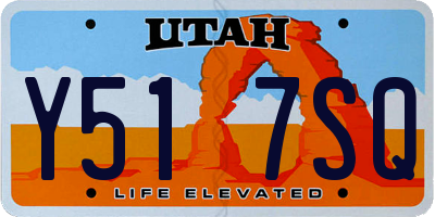 UT license plate Y517SQ