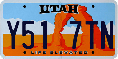 UT license plate Y517TN