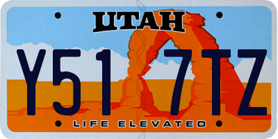 UT license plate Y517TZ
