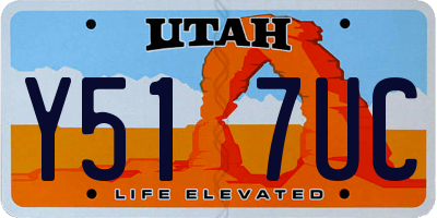 UT license plate Y517UC