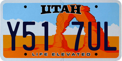 UT license plate Y517UL