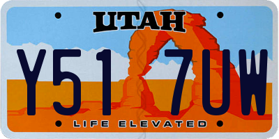 UT license plate Y517UW