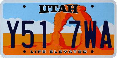 UT license plate Y517WA