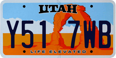 UT license plate Y517WB