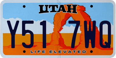UT license plate Y517WQ