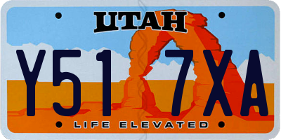 UT license plate Y517XA
