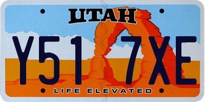 UT license plate Y517XE