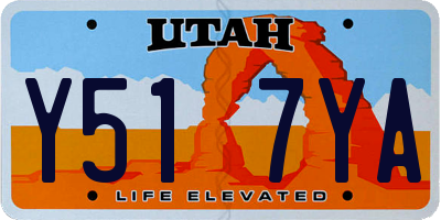 UT license plate Y517YA