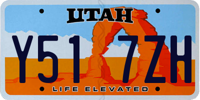 UT license plate Y517ZH