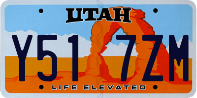 UT license plate Y517ZM