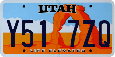 UT license plate Y517ZQ