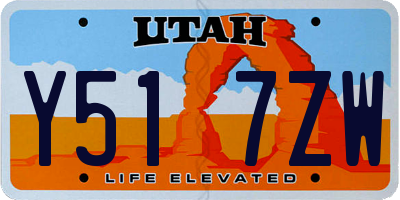 UT license plate Y517ZW