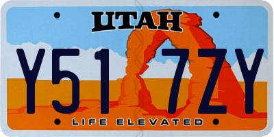 UT license plate Y517ZY