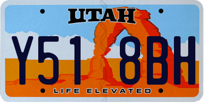 UT license plate Y518BH