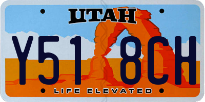 UT license plate Y518CH