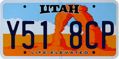 UT license plate Y518CP