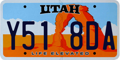 UT license plate Y518DA