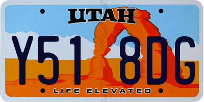 UT license plate Y518DG