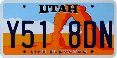 UT license plate Y518DN