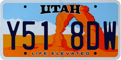 UT license plate Y518DW