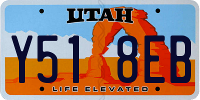 UT license plate Y518EB