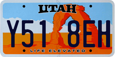 UT license plate Y518EH