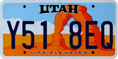 UT license plate Y518EQ