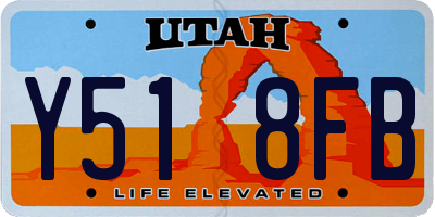 UT license plate Y518FB
