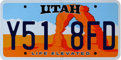 UT license plate Y518FD