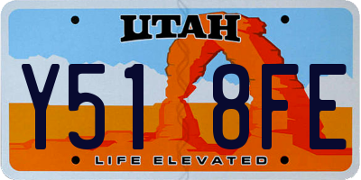 UT license plate Y518FE